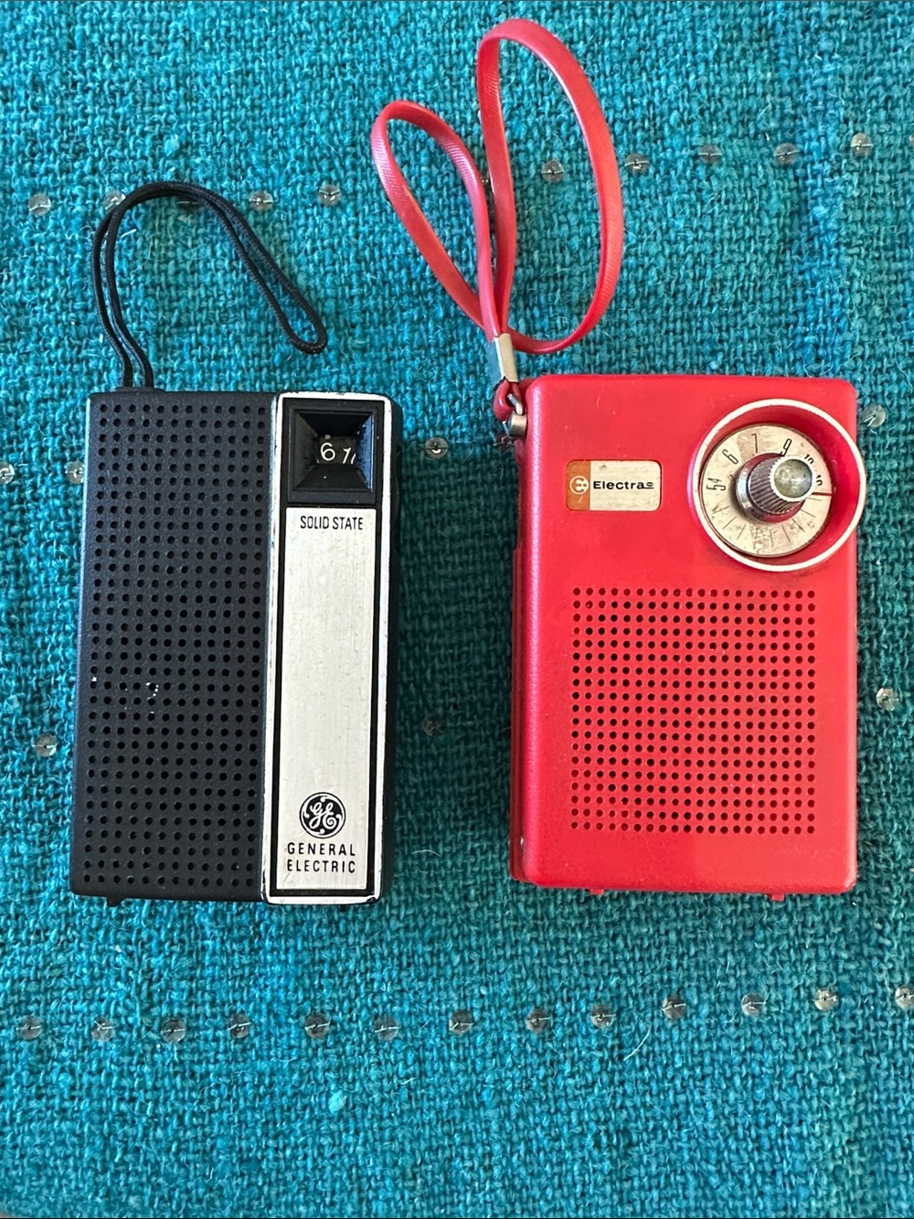 Vintage Red and Black Radios